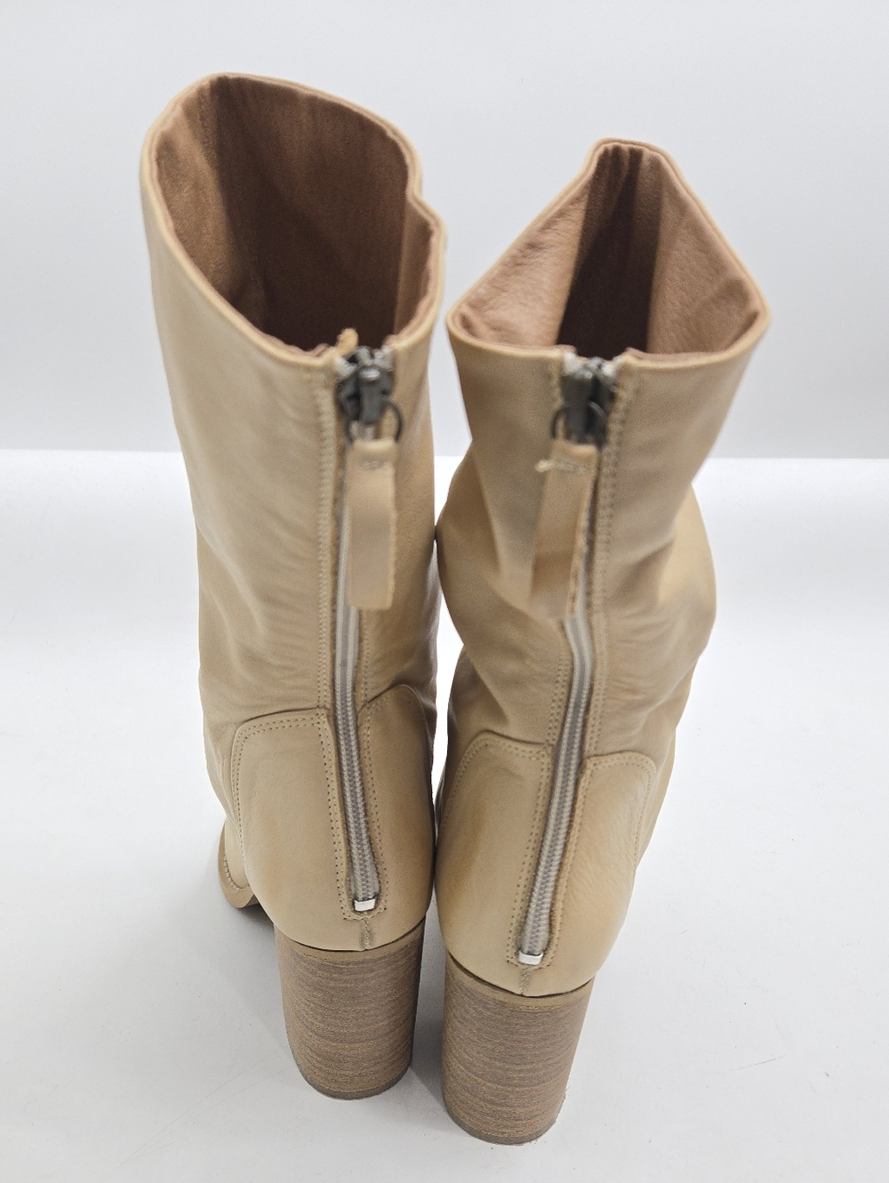 Free People Elle‎ Boots Slouchy Natural Cream Leather - Picture 7 of 15